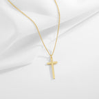 N0314 Cross Necklace American Style Men's Hip Hop Pendant Collarbone Necklace Trendy