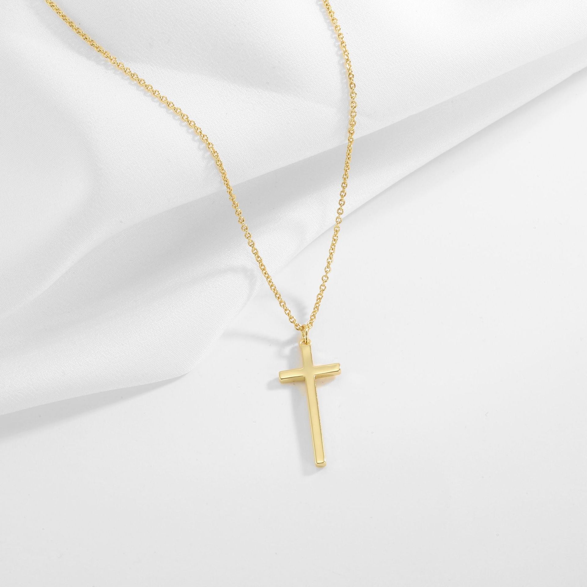 N0314 Cross Necklace American Style Men's Hip Hop Pendant Collarbone Necklace Trendy