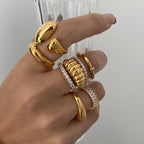 Zirconia ring does not fade rings Stainless Steel Jewelry