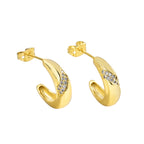 E0277 Earrings for Women C Diamond-encrusted Hoop Earrings for Women18K Zirconia Earrings Versatile Fashion