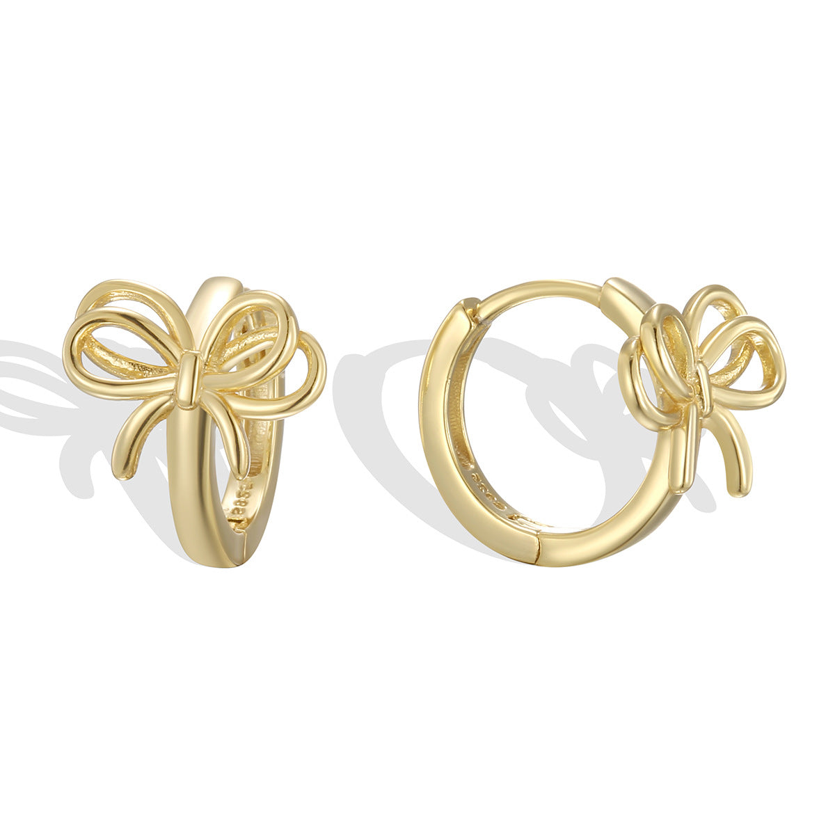 SE0328 S925Silver Ballet Small Bow Earrings for Women Design Earrings