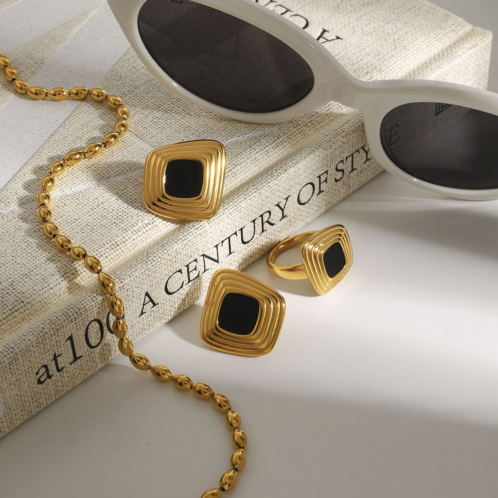 2H Stainless Steel Earrings Non-Fading Ring Jewelry earrring