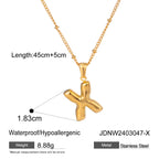 Stainless Steel Letter Necklace Pendant Clavicle Chain Jewelry necklace