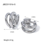 Fashion Versatile Simple Stainless Steel Ear Clips Earrings for Women Minimalist Smooth Ear Clips Cool Earrings