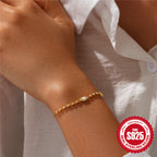 925 Sterling Silver Eye Tennis Diamond Bracelet For Women