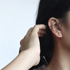 Charm&In Gold-Plated Zircon Crescent Earrings for Women Silver Ear Studs Moon Zircon Ear Bone Studs Ear Jewelry