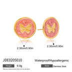 Stainless Steel Oil Drop Earrings Jewelry for Women Non-Fading