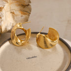 2H Stainless Steel Earrings Studs Vintage Ear Jewelry Hoops