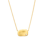 S925 Sterling Silver Irregular Initial Collarbone Necklace With Pearl