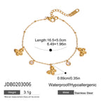 Stainless Steel Heart Zircon Bracelet Non-Fading Women's Jewelry