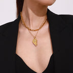 Heart Necklace Accessories Non-Fading Jewelry Stainless Steel Necklace