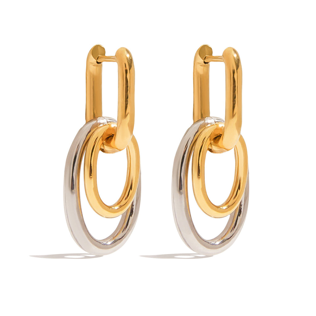 2H Stainless Steel Hoop Earrings Jewelry Design Sense Accessories