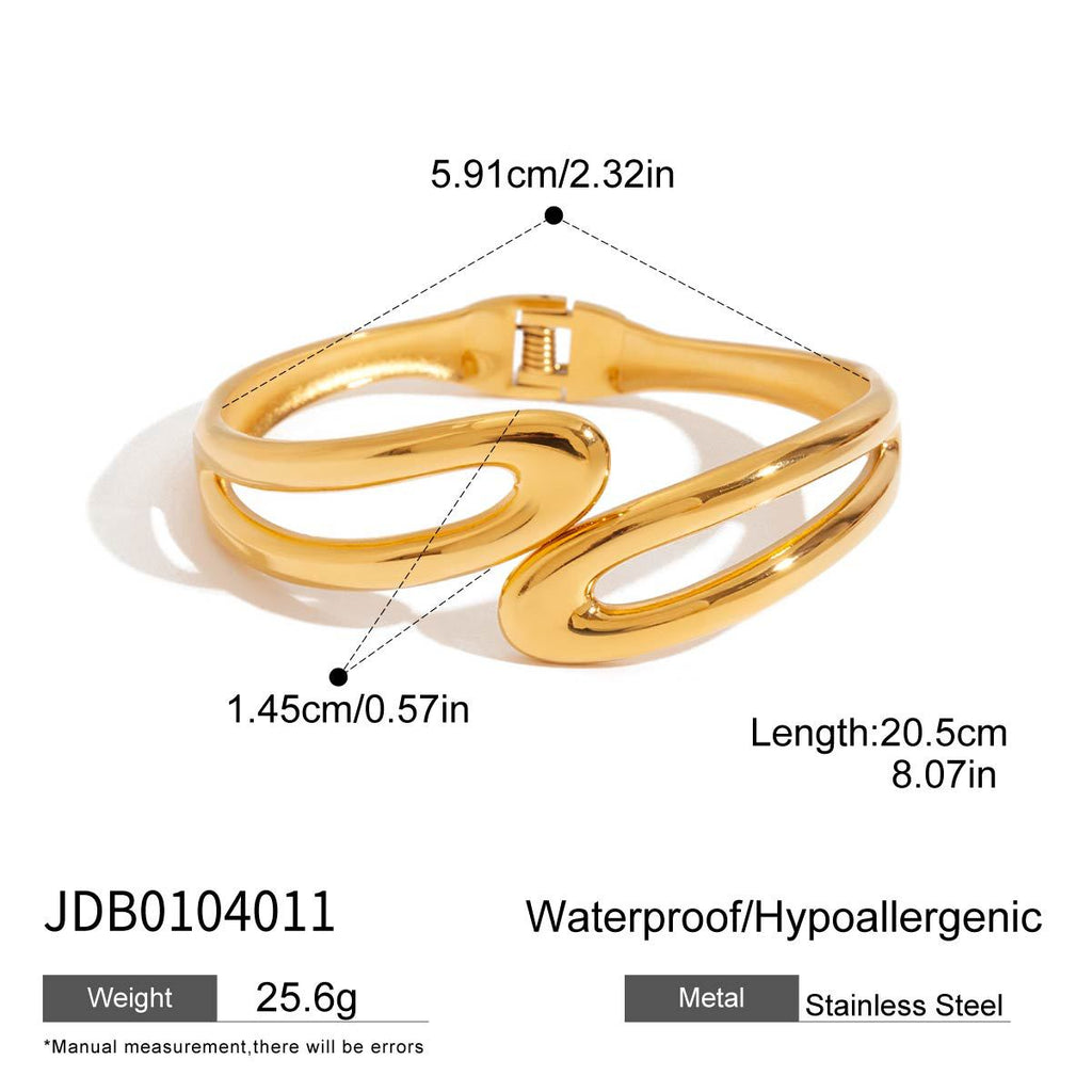 Stainless Steel Open Bracelet Non-Fading Jewelry Bangle