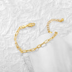 B0049 Bracelet Simple and Trendy Women's Metal Paperclip Oval Chain gold Bracelet