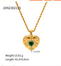 Gold-Plated Stainless Steel Floral Enamel Necklace — jewelry construction
