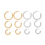 2H Stainless Steel c Hoop Earrings for Women, Non-Fading Jewelry Accessories