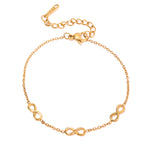 New Fashion Bracelet18K Gold-plated Infinity Symbol Fine Stainless Steel Bracelet Trendy Jewelry