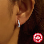 925Sterling Silver Micro Pave Zirconia8Twisted Shape Earrings Hoop Hot Sale Infinity Symbol Ear Clips Ear Jewelry