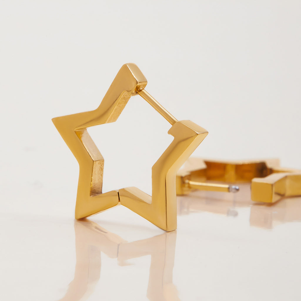 Stainless Steel Heart Earrings for Women Five-Pointed Star Stud Earrings Jewelry Accessories