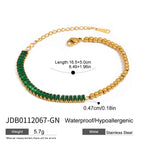 2H Stainless Steel Zircon Bracelet Stacking Jewelry Non-Fading Accessories for Women
