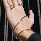 gold Bracelet Non-Fading Stainless Steel Jewelry Line Open Bracelet Accessories