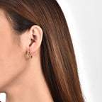 E0299 New Copper Inlaid Zircon Circle Stud Earrings for Women on AliExpress