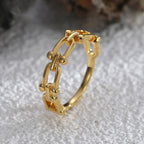 R0564 Smooth and Simple Creative Design U Fashionable Ring for Women