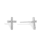 E0754 Retro Fashion Design Earrings for Women Hot Sale Cross Zirconia Stud Earrings