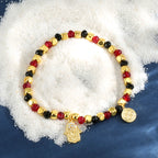 B0292 Bohemian Flower Inlaid Zircon Vintage Beaded Design Bracelet