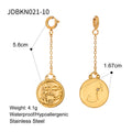 Gold-Plated Stainless Steel Pendant Necklace — Luminous Finish — collection view — jewelry finish and design detail