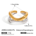 Gold-Plated Stainless Steel Pearl Ring — Contemporary Style — product styling — jewelry finish and design detail