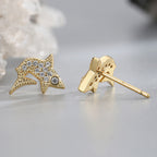 E0558 Novel Ocean Element Design Carp Shape Earrings for Women Simple Micro Pave Zircon Earrings