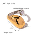 Minimalist Stainless Steel Gold-Plated Ring — additional design view — jewelry finish and design detail