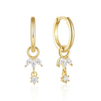 S925Sterling Silver Marquise Zircon Earrings Hot-Selling Super Sparkling Diamond-Studded Earrings for Women