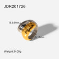 Gold-Tone Cross Stainless Steel Ring styled for independent jewelry boutiques