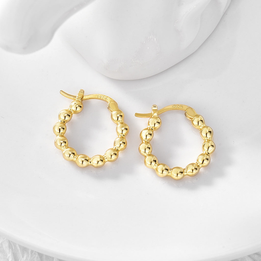 E0279Xiaoxiang Fashion Show Design Sense Simple New Earrings for Women Trendy Studs Hoops