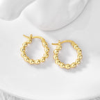 E0279Xiaoxiang Fashion Show Design Sense Simple New Earrings for Women Trendy Studs Hoops