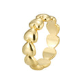 Gold-Plated Heart Smooth Heart Ring — surface finish detail