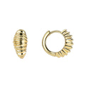 Gold-Plated Geometric Vintage Hoop Earrings — side profile