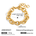 Stainless Steel Bracelet in 18K Gold-Plated — Distinctive Outline — jewelry construction