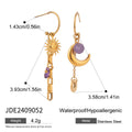 Sculptural Stainless Steel Stud Earrings in Gold-Plated — Thoughtful Design — alternate product view — jewelry finish and design detail