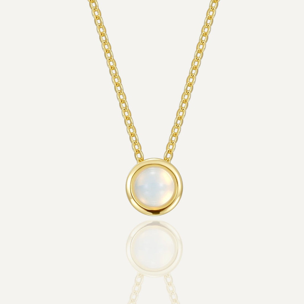 S925 Silver Minimalist Round Necklace With Collarbone Chain Pendant