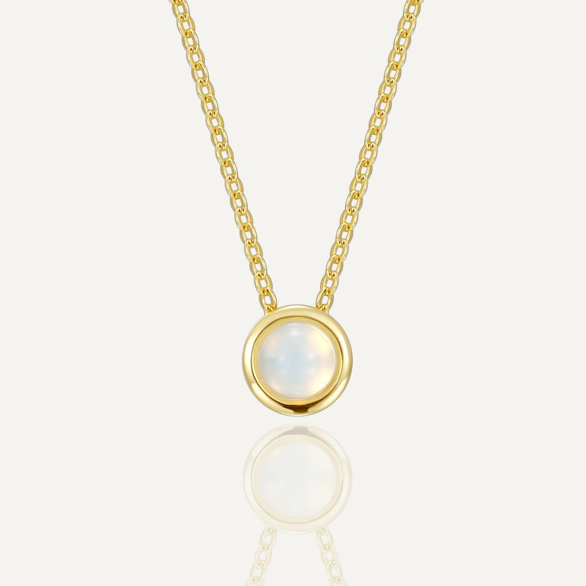 S925 Silver Minimalist Round Necklace With Collarbone Chain Pendant