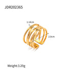 Exaggerated Irregular Stainless Steel Ring rings Female