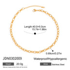 2H Colorful Rope Necklace Collarbone Chain Stainless Steel Jewelry Non-Fading