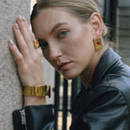 Heart-shaped Earrings Playing Cards Stainless Steel Zircon Ring Bracelet Non-fading Jewelry