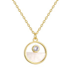 S925 Silver Ruyi Buckle Necklace With Mother Of Pearl