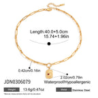 2H Original Zircon Necklace Earrings Stainless Steel Bracelet Jewelry for Women Non-Fading