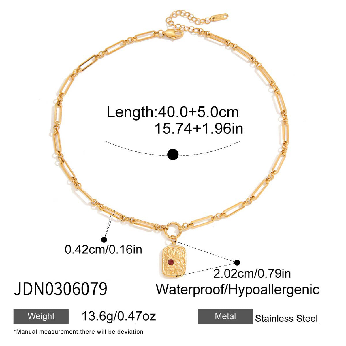 2H Original Zircon Necklace Earrings Stainless Steel Bracelet Jewelry for Women Non-Fading