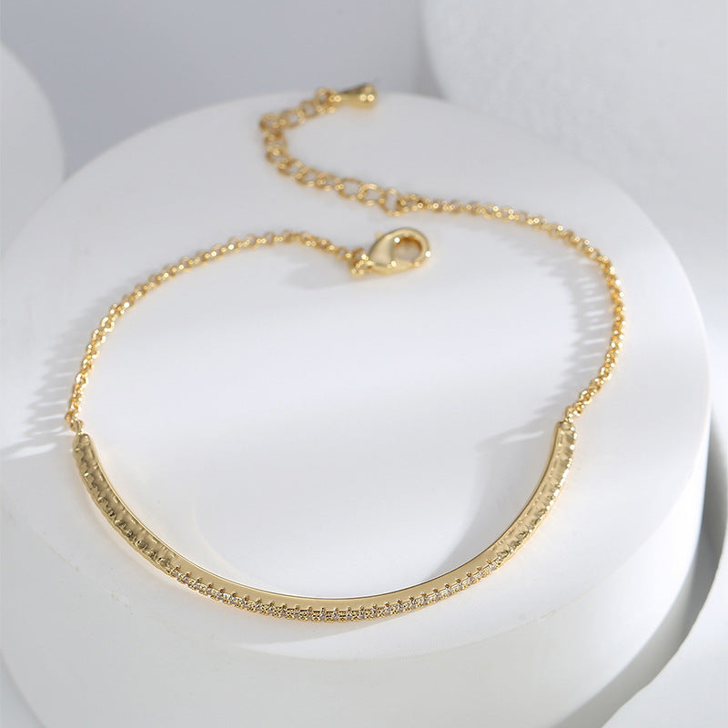 B0163 Minimalist Fashion Unisex Bracelet Arc Semi-circle Trendy Design